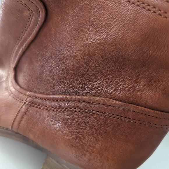 Women's Arturo Chiang Masin Western Bootie Leather Brown Size 9.5 - Picture 2 of 9